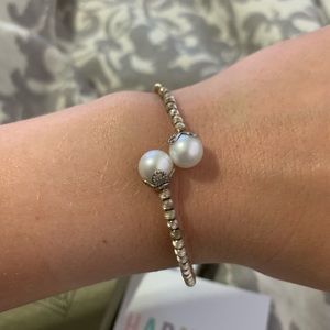 Pearl bangle bracelet